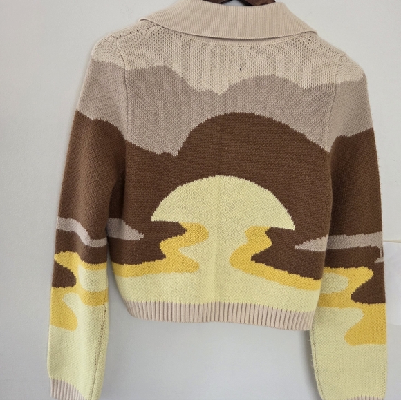 House Of Sunny The Dunes Tripper Jaquard Crop Cardigan Sz 8 - Picture 13 of 15